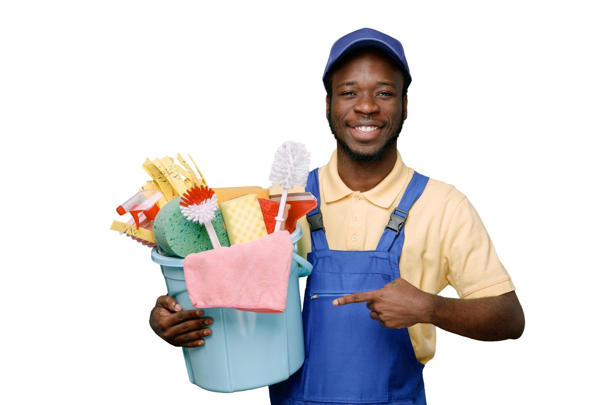 Professional commercial cleaner ready for office cleaning in Pennsylvania