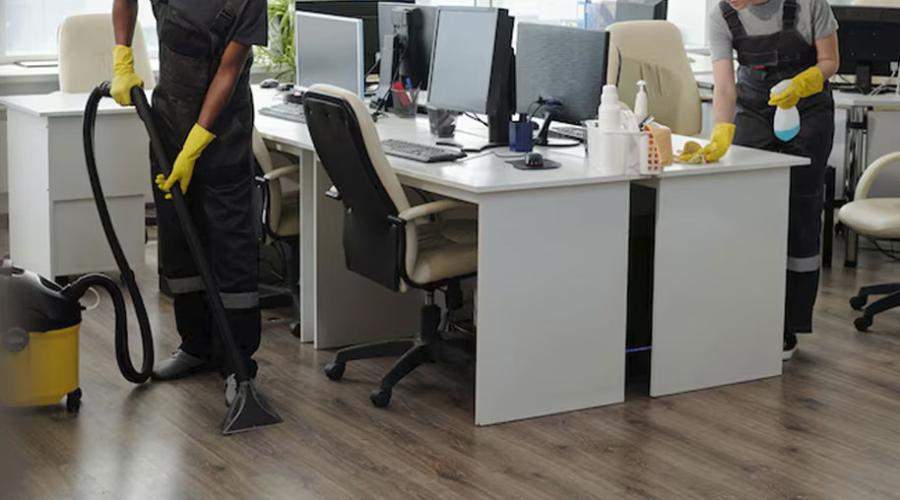 Building cleaning specialists sanitizing office and commercial spaces in Harrisburg, PA
