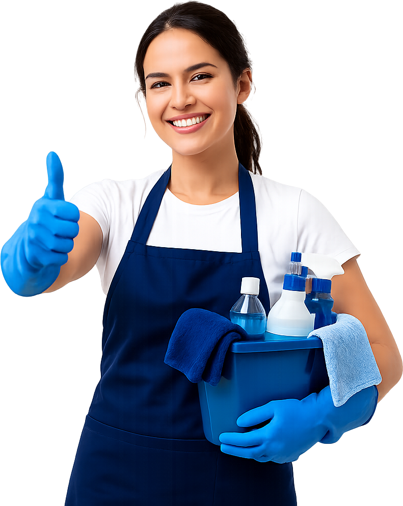 Capstone Facility Solutions cleaner in uniform serving Central PA businesses