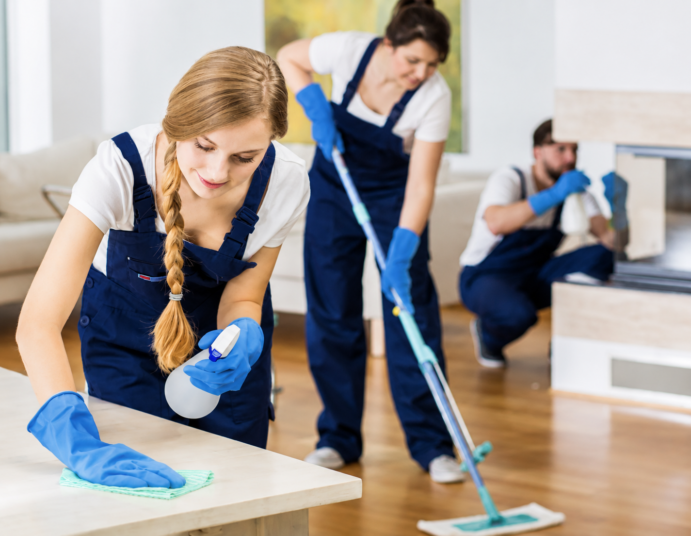 Capstone Facility Solutions cleaning team ready for a commercial janitorial job in Palmyra PA