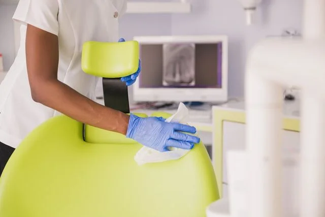 Professional cleaning of a medical office waiting room in Central PA